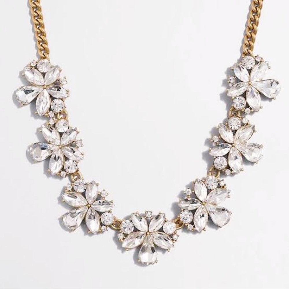 J. Crew Factory Crystal Wings Necklace